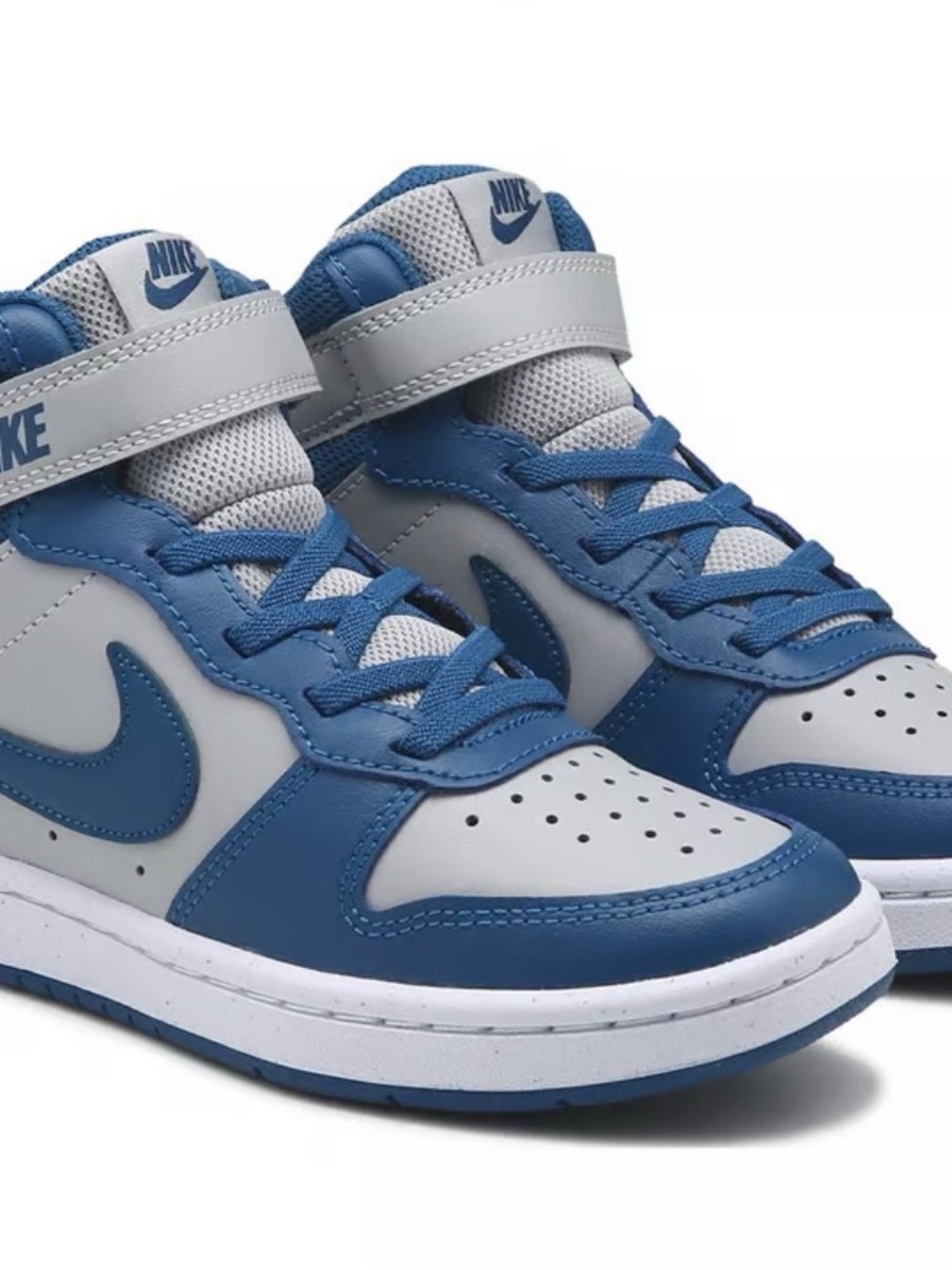 Nike Kids Mid-Top Sneakers in Blue and Gray